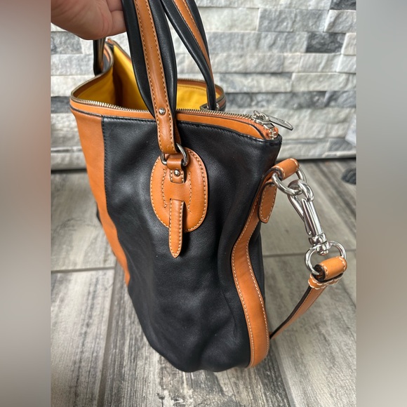 Ralph Lauren Vintage Y2K Old Money Leather Large  Handbag - Picture 7 of 17